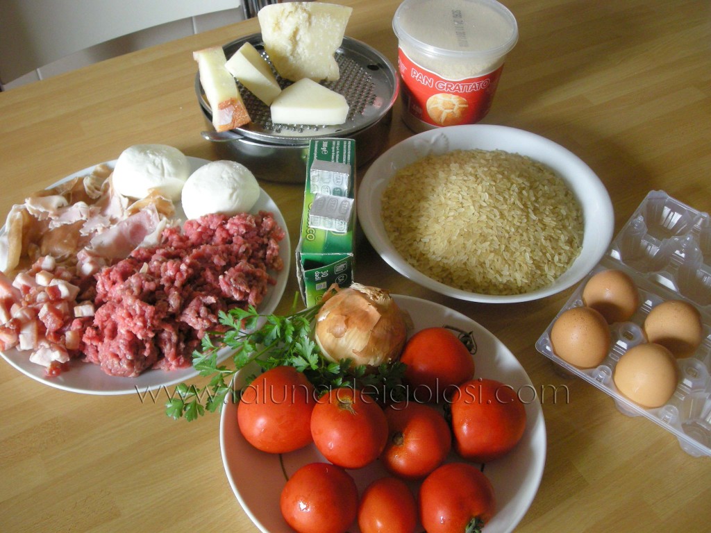  ingredienti per fare gli Arancini alla barese