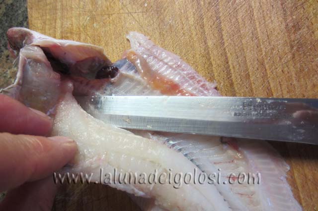 con un  coltello ben affilato dividile  in filetti