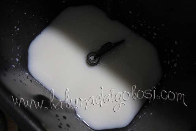 Metti gli ingredienti nella macchina seguendo l’ordine dell’elenco: acqua, latte...
