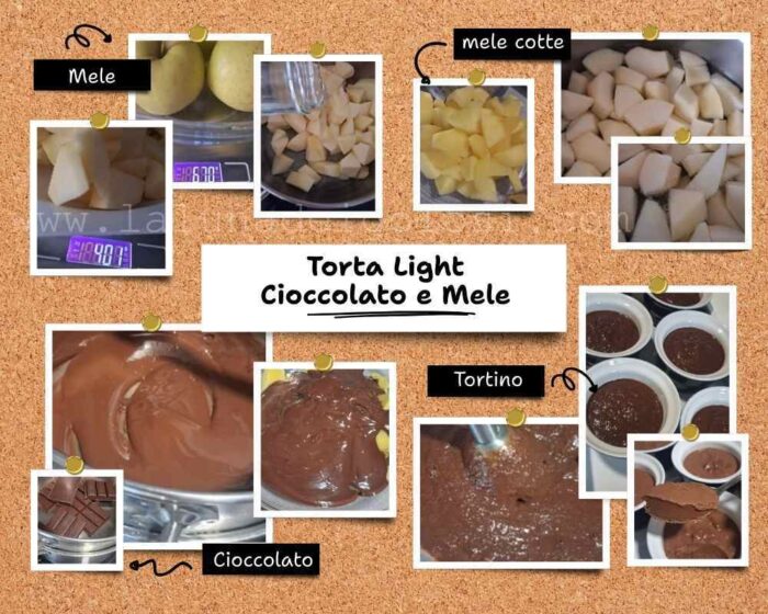 torta mele e cioccolato light